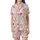 Festive Holiday Pajamas: Watercolor PJs Prosecco Pink Mint Gold Star Print Satin Short-Sleeve Pajamas Set - 2