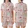 Festive Holiday Pajamas: Watercolor PJs Prosecco Pink Mint Gold Star Print Satin Short-Sleeve Pajamas Set - 1