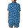 Hanukkah Festival: Dark Blue Dreidel Gelt Star Flat Graphic All-Over Print Satin Short-Sleeve Pajamas Set - 3