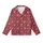Heritage Geometric: Cranberry White Interlocking Squares & Diamond Pattern - Art Motif Kid Satin Pajamas Set - 2