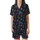 Women's Retro Neon Christmas Snowman Tree Holiday Polyester Spandex Sleep Set Satin Short-Sleeve Pajamas Set - 2