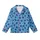 Hanukkah Festival: Dark Blue Dreidel Gelt Star Flat Graphic All-Over Print Kid Satin Pajamas Set - 2