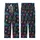 Women's Retro Neon Christmas Snowman Tree Holiday Polyester Spandex Sleep Set Kid Satin Pajamas Set - 3