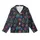 Women's Retro Neon Christmas Snowman Tree Holiday Polyester Spandex Sleep Set Kid Satin Pajamas Set - 2