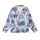 Azure Blooms Pyjama Set: Hand-Drawn Indigo Tropical Birds 100% Cotton Loungewear Gift Kid Satin Pajamas Set - 20_VU2PVZF