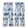 Azure Blooms Pyjama Set: Hand-Drawn Indigo Tropical Birds 100% Cotton Loungewear Gift Kid Satin Pajamas Set - 3
