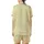 Women's Muslin Cotton Pajamas: Delicate Pale Yellow Wildflower Botanical Print - Breathable Sleepwear Satin Short-Sleeve Pajamas Set - 3
