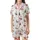 Funny Goose & Duck Christmas Pajamas: Whimsical Holiday Reindeer & Tree Print Sleep Set Satin Short-Sleeve Pajamas Set - 2