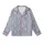 Women's Hand-Printed Periwinkle Botanical Block Print Organic Cotton Sleep Set Kid Satin Pajamas Set - 2
