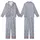 Women's Hand-Printed Periwinkle Botanical Block Print Organic Cotton Sleep Set Kid Satin Pajamas Set - 1