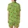 Women's Luxury Faux Silk Pajama Set: Whimsical Bee Print & Chartreuse Green Loungewear Satin Short-Sleeve Pajamas Set - 3