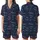 Bridal Party Satin Pajama Set: Cheers Script & Heart Pattern - Monogram Camisole Sleepwear Satin Short-Sleeve Pajamas Set - 1