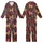 Golden Doodle Christmas Design: Whimsical Reindeer Dogs, Trees & Candy Cane Pattern Kid Satin Pajamas Set - 1