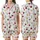 Family Red Wine Christmas Pajamas: Whimsical Glass & Reindeer Lights Pattern - Soft Poly-Spandex Set Satin Short-Sleeve Pajamas Set - 1
