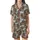 Raccoon Enthusiast's Photorealistic Woodland Repeat Pattern - Pale Grey Wildlife Design Satin Short-Sleeve Pajamas Set - 2