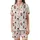 Christmas Pajamas: Hand-Drawn Gingerbread Snowman Reindeer Print - Red Green Holiday Sleep Set Satin Short-Sleeve Pajamas Set - 2