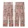 Cozy Bear Lover: Dusty Rose Taupe Whimsical Cartoon Bear Paw Print Comfort Wear Kid Satin Pajamas Set - 3