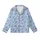Elegant Monogram Style: Sky Blue Hand-Drawn Initial Pattern - Seamless Print Design Kid Satin Pajamas Set - 2
