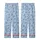 Elegant Monogram Style: Sky Blue Hand-Drawn Initial Pattern - Seamless Print Design Kid Satin Pajamas Set - 3