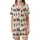 Family Christmas Train Pattern: Crimson Woodland Animals & Presents – Rustic Holiday Art Satin Short-Sleeve Pajamas Set - 2
