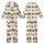 Family Christmas Train Pattern: Crimson Woodland Animals & Presents – Rustic Holiday Art Kid Satin Pajamas Set - 1