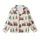 Family Christmas Train Pattern: Crimson Woodland Animals & Presents – Rustic Holiday Art Kid Satin Pajamas Set - 2