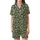 Bridesmaid Wedding Party: Olive Green Botanical Vine White Gold Lined Rayon Sleep Set Satin Short-Sleeve Pajamas Set - 2