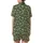 Bridesmaid Wedding Party: Olive Green Botanical Vine White Gold Lined Rayon Sleep Set Satin Short-Sleeve Pajamas Set - 3