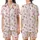 Slumber Party Pajamas: Whimsical Pink Pizza, Popcorn, Sleep Mask & Star Pattern - Cozy Sleepwear Satin Short-Sleeve Pajamas Set - 1