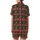 Festive Winter Charm: Seamless Red Green Plaid, Hand-Drawn Snowflakes, Berries & Joyful Text Pattern Satin Short-Sleeve Pajamas Set - 3b-2axgm8_