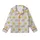 Italian Greyhound Dog: Minimalist Fawn-Tan & Smiley Pattern - Warm Meury Mesh Sleep Jumpsuit Kid Satin Pajamas Set - 2