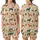 Italian Greyhound Lovers' Stylized Rainbow Striped Dog Seamless Pattern in Burnt Orange & Warm Beige Satin Short-Sleeve Pajamas Set - 1