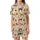 Italian Greyhound Lovers' Stylized Rainbow Striped Dog Seamless Pattern in Burnt Orange & Warm Beige Satin Short-Sleeve Pajamas Set - 2