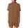 Cheerful Gingerbread Pattern Print: Whimsical Cookie Figures & White Dots Design Satin Short-Sleeve Pajamas Set - 3