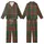 Heritage Style Forest Green Red Tartan Plaid Pattern Graphic Design Kid Satin Pajamas Set - 1