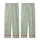 Women's Elegant Minimalist Botanical Sprigs Muted Sage Green Off-White Pattern Kid Satin Pajamas Set - 3