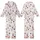 Holiday Wine Lovers Red & White Whimsical Christmas Wine Glass Pattern Adorned with Santa Hats, Holly, Candy Canes & Gifts Kid Satin Pajamas Set - MLDQBFMQYS