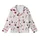 Holiday Wine Lovers Red & White Whimsical Christmas Wine Glass Pattern Adorned with Santa Hats, Holly, Candy Canes & Gifts Kid Satin Pajamas Set - 2