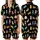Cat Lovers' Playful Cartoon Cats Seamless Pattern with Multi-color Flat Art on Black Satin Short-Sleeve Pajamas Set - 1