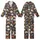 Cat Lovers' Whimsical Flat Art Cats Pattern in Muted Greys Cream Rose Terracotta on Dark Charcoal Kid Satin Pajamas Set - 1