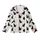 Cat Lovers' Minimalist Black Cat Silhouette Playful Poses Off-White Pale Lime Green Moon Star Pattern Kid Satin Pajamas Set - 2