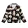 Cat Lovers' Seamless Black Kawaii Flat 2D Cartoon Cats Playful Sleepy Tan Brown White Pink Outline Pattern Kid Satin Pajamas Set - 2