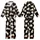 Cat Lovers' Seamless Black Kawaii Flat 2D Cartoon Cats Playful Sleepy Tan Brown White Pink Outline Pattern Kid Satin Pajamas Set - 1