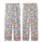 Kids' Sweet Pastel Pink Blue Yellow Lavender All-Over Cartoon Cats Bears Bunnies Pattern with Heart Glasses Bows Kid Satin Pajamas Set - 3