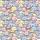 Kids' Sweet Pastel Pink Blue Yellow Lavender All-Over Cartoon Cats Bears Bunnies Pattern with Heart Glasses Bows Kid Satin Pajamas Set - 4