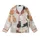 Cat Lovers' Whimsical Hand-Drawn Feline Poses Seamless Pattern Muted Beige Natural Tones Kid Satin Pajamas Set - 2