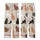 Cat Lovers' Whimsical Hand-Drawn Feline Poses Seamless Pattern Muted Beige Natural Tones Kid Satin Pajamas Set - 3