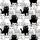 Cat Lovers' Whimsical Black White Grey Cartoon Cats Seamless Playful Pattern Satin Short-Sleeve Pajamas Set - 4