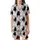 Cat Lovers' Whimsical Black White Grey Cartoon Cats Seamless Playful Pattern Satin Short-Sleeve Pajamas Set - 2