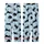 Cat Lovers' Whimsical Black Cartoon Cats Golden Yarn Paw Prints Light Sky Blue Pattern Kid Satin Pajamas Set - 3